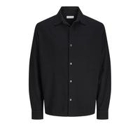 JACK & JONES Jjleo Jacquard Shirt LS, Negro, S Hombres