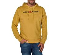 JACK & JONES JJMORTY Sudadera con Capucha para Hombre con Estampado Regular Fit Sudadera con Capucha Sudadera Verde Amarillo Gris Rojo S M L XL XXL 3XL, Mostaza Oro (12303641), M