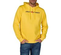 JACK & JONES JJMORTY Sudadera con Capucha para Hombre con Estampado Regular Fit Sudadera con Capucha Sudadera Verde Amarillo Gris Rojo S M L XL XXL 3XL, Energía solar (12303641), XL