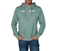 JACK & JONES JJMORTY Sudadera con Capucha para Hombre con Estampado Regular Fit Sudadera con Capucha Sudadera Verde Amarillo Gris Rojo S M L XL XXL 3XL, Trooper (12303641), XXL