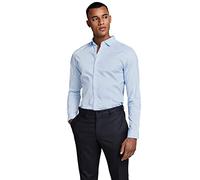 Jack & Jones Jjprparma Shirt L/S Noos Camisa, Azul (Cashmere Blue), XXL para Hombre