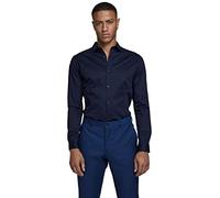 Jack & Jones Jjprparma Shirt L/S Noos Camisa, Azul (Navy Blazer), L para Hombre