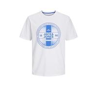 JACK & JONES Jjrio tee SS Crew Neck Camiseta, Blanco, L para Hombre