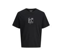 JACK & JONES Jjskully tee SS Crew Neck, Negro, L Hombres