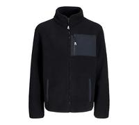 JACK & JONES Fleece Jacket Jjthatcher-Chaqueta de Forro Polar, Negro, L Hombres
