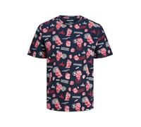 JACK & JONES Jjxmas AOP tee SS Crew Neck, Sky Captain, XS