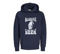 JACK&JONES Jjxmas One Color Funny Sweat Hood, Sky Captain, S