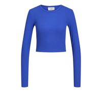 JACK & JONES JJXX Jxfeline LS Rib Camiseta de Manga Corta Top, Blue Iolite, XS para Mujer