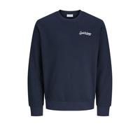 JACK & JONES Jjyuki Back Sweat Crew Neck PLS - Talla Grande, Sky Captain, 5XL