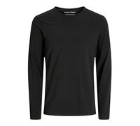 Jack & Jones – Jersey básico de manga larga y cuello redondo para hombre Negro Talla 2XL