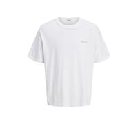 JACK & JONES Joracapulco Photo Back tee SS Crew Neck, Blanco Brillante, S Hombres