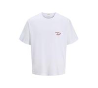 JACK & JONES Joracapulco Type tee SS Crew Neck para Hombre, Blanco Brillante, M