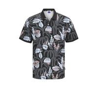 JACK & JONES Joralmeria AOP Polo SS, Negro, XL Hombres