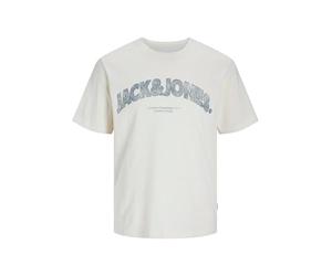 JACK & JONES Joralmeria Bold Branding tee SS Cn Pls, Blanco Envejecido., 6XL