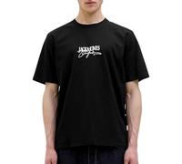 JACK & JONES Joralmeria Branding tee SS Crew Neck, Negro, XS