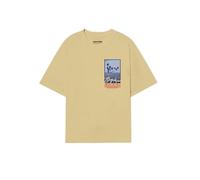 JACK & JONES Joralmeria Palms tee SS Crew Neck FST - Camiseta para Hombre, Crema Doble, M