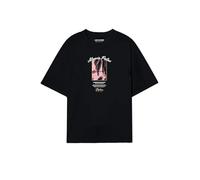 JACK & JONES Joralmeria Palms tee SS Crew Neck FST - Camiseta para Hombre, Negro, M