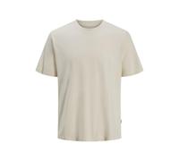 JACK & JONES Joralmeria Stamp tee SS Crew Neck, Blanco Envejecido., XL