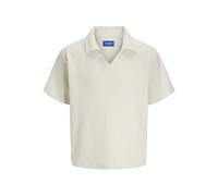 JACK & JONES Joralmeria Texture Polo SS, Blanco Envejecido, M Hombres