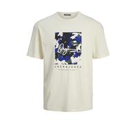 JACK & JONES Joraruba AOP Back tee SS Crew Camiseta, Crema de Mantequilla, S para Hombre
