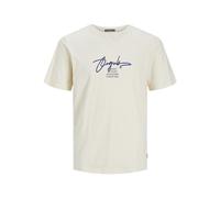 JACK & JONES Joraruba Branding tee SS Crew Neck Camiseta, Crema de Mantequilla, S para Hombre