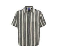 JACK & JONES Jorbellagio Crochet Shirt SS - Camiseta para Hombre, Negro, M