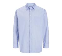 JACK&JONES JORBILL Poplin Oversized Shirt LS, Sudadera Hombre, Dazzling Blue,