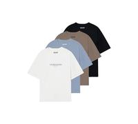 JACK & JONES Jorbillyburg tee SS Cn 4Pk MP FST, Negro, S