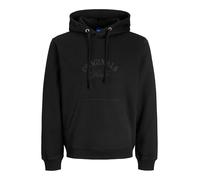 JACK & JONES Jorbleecker Branding Sudadera con Capucha BF, Negro, XXL