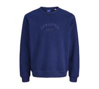 JACK & JONES Jorbleecker Branding Sweat Crew BF, Ocean Cavern, M Hombre, Ocean Cavern, M