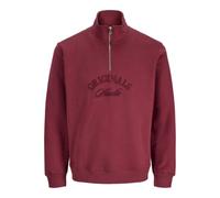 JACK & JONES Jorbleecker Branding Sweat High Neck BF, Tibetan Red, M para Hombre