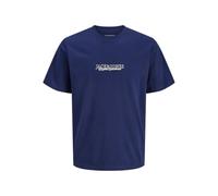 JACK & JONES Jorbleecker Minimal tee SS Crew Neck, Ocean Cavern, S