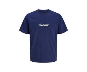 JACK & JONES Jorbleecker Minimal tee SS Crew Neck, Ocean Cavern, S