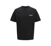 JACK & JONES Jorboston Front Back tee SS Crew Neck, Negro, L Hombres