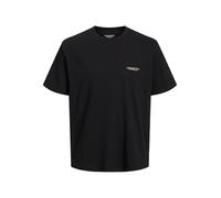 JACK & JONES Jorboston Photo tee SS Crew Neck Pls, Negro, 4XL