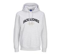 JACK & JONES Jorbronx Arch Big Sweat Hood Sudadera con Capucha, Blanco Brillante. Detalles: Mezcla, XS para Hombre