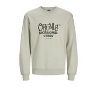 JACK&JONES JORBUSHWICK Box Sweat Crew Neck, Sudadera Hombre, Mineral Gray,