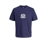 JACK & JONES Jorcambridge Emb tee SS Crew Neck, Ocean Cavern, M
