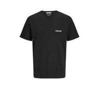 JACK & JONES Jorcanggu Slub Element Back tee SS Cn - Camiseta para Hombre, Negro, M