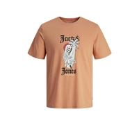 JACK & JONES Jorcoconut Skull tee SS Crew Neck Camiseta, Canyon Sunset, L Hombres