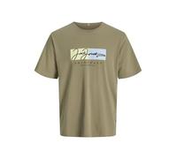 JACK & JONES Jorfrederiksberg Box Script tee SS Cn Ln Hombre, Silver Sage, S