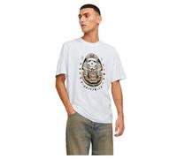 JACK & JONES Jorheavens tee SS Crew Neck Sn Camiseta, Blanco Brillante, L Hombres