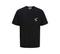 JACK & JONES Jorhydra Back Sketch tee SS Crew Neck, Negro, M