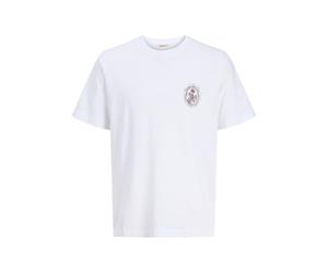 JACK & JONES Jorhydra Se25 - Camiseta para Hombre, Blanco Brillante, M