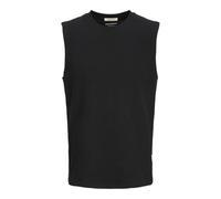 JACK & JONES Jorhydra Sleeveless Texture tee Mangas té, Negro, L Hombres