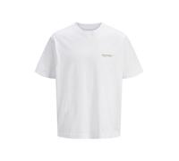 JACK & JONES Jorislington Type tee SS Crew Neck Sn, Blanco Brillante, L