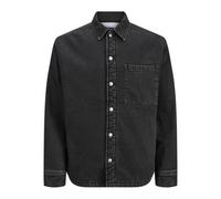 JACK & JONES Jorjames Teddy - Sobrecamisa para Hombre, Talla M, Color Negro, Negro Denim, M