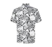 JACK & JONES Jorjoshua Aruba Shirt SS Camisa de Manga Corta, Cloud Dancer/AOP: Abstract, M para Hombre