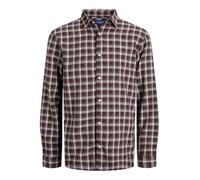 JACK & JONES Jorjoshua - Camiseta de Franela para Hombre, Caoba Profunda, S