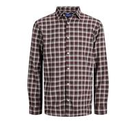 JACK & JONES Jorjoshua - Camiseta de Franela para Hombre, Caoba Profunda, S